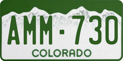 CO license plate AMM730