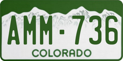 CO license plate AMM736