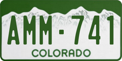 CO license plate AMM741