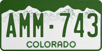 CO license plate AMM743