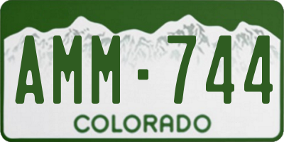 CO license plate AMM744