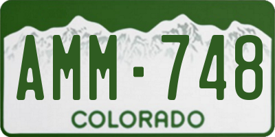CO license plate AMM748