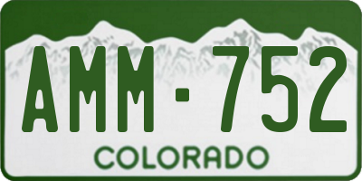 CO license plate AMM752