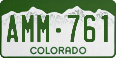 CO license plate AMM761