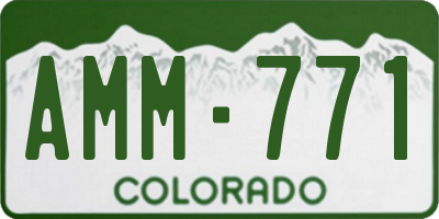 CO license plate AMM771