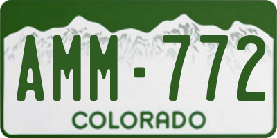 CO license plate AMM772