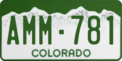 CO license plate AMM781