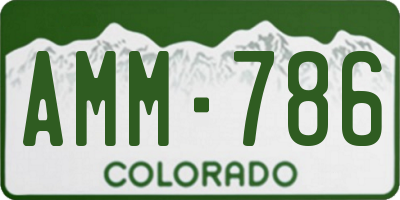 CO license plate AMM786