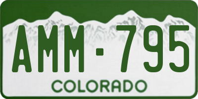 CO license plate AMM795