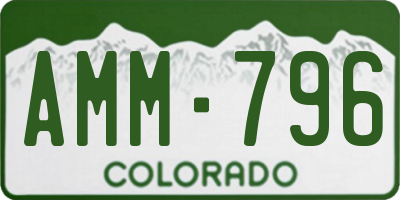 CO license plate AMM796
