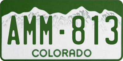CO license plate AMM813