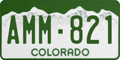 CO license plate AMM821