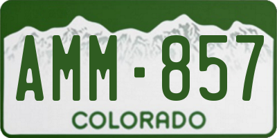 CO license plate AMM857