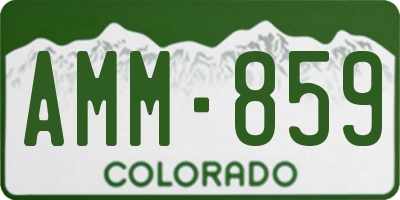 CO license plate AMM859