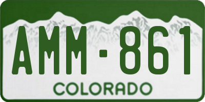 CO license plate AMM861