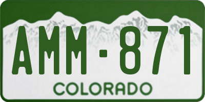 CO license plate AMM871