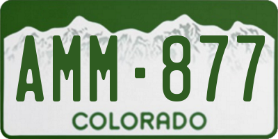 CO license plate AMM877