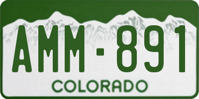 CO license plate AMM891