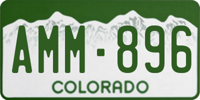 CO license plate AMM896