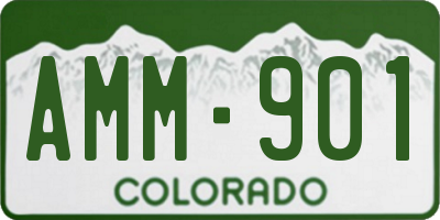 CO license plate AMM901