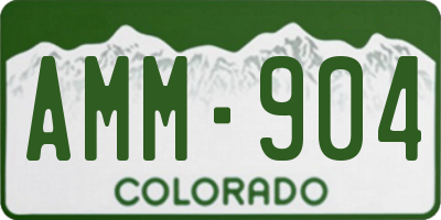 CO license plate AMM904