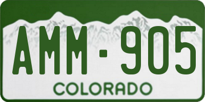 CO license plate AMM905