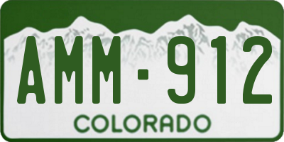 CO license plate AMM912