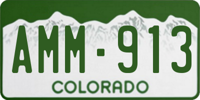 CO license plate AMM913