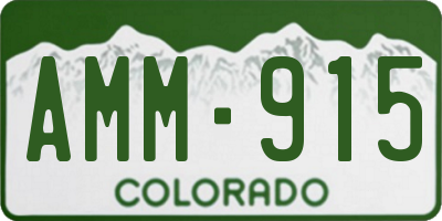 CO license plate AMM915