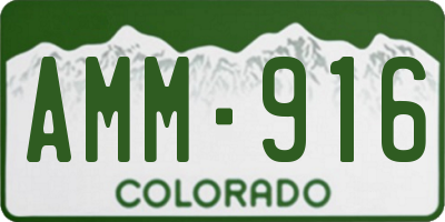 CO license plate AMM916