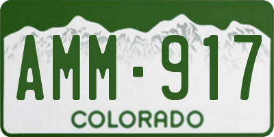 CO license plate AMM917