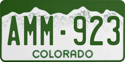CO license plate AMM923