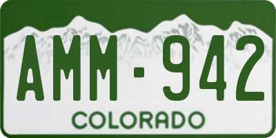 CO license plate AMM942