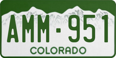 CO license plate AMM951