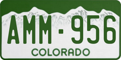 CO license plate AMM956