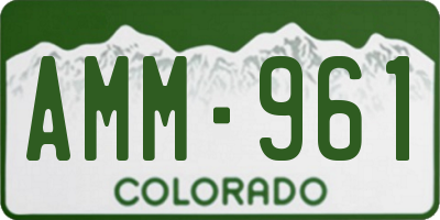 CO license plate AMM961