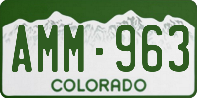 CO license plate AMM963