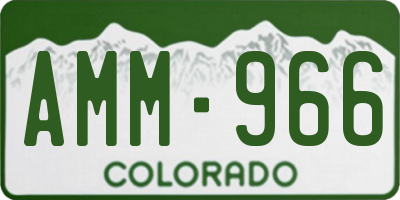 CO license plate AMM966