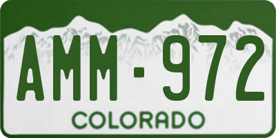 CO license plate AMM972