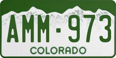 CO license plate AMM973