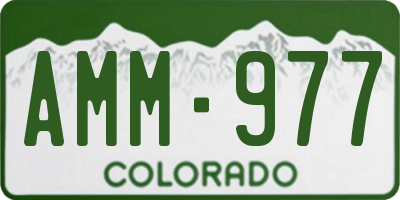 CO license plate AMM977