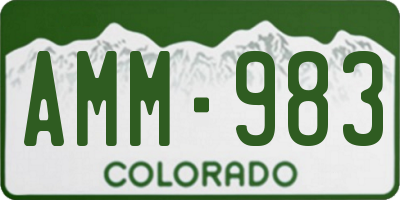 CO license plate AMM983