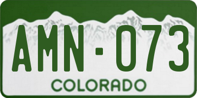 CO license plate AMN073