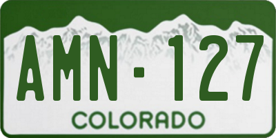 CO license plate AMN127