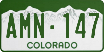 CO license plate AMN147