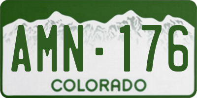 CO license plate AMN176