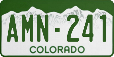 CO license plate AMN241