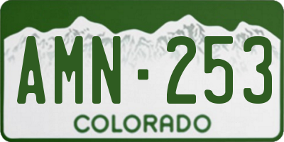 CO license plate AMN253