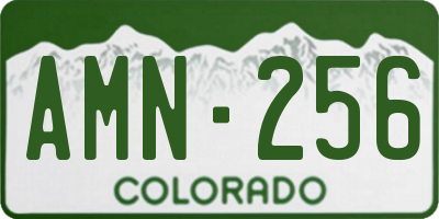 CO license plate AMN256