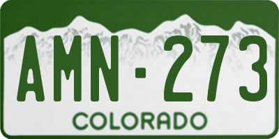 CO license plate AMN273
